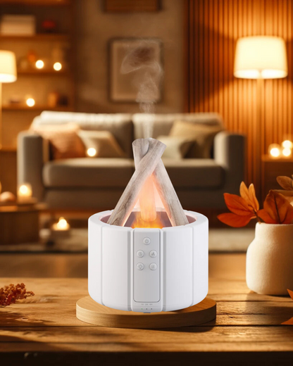 A white bonfire diffuser perfect for the living room